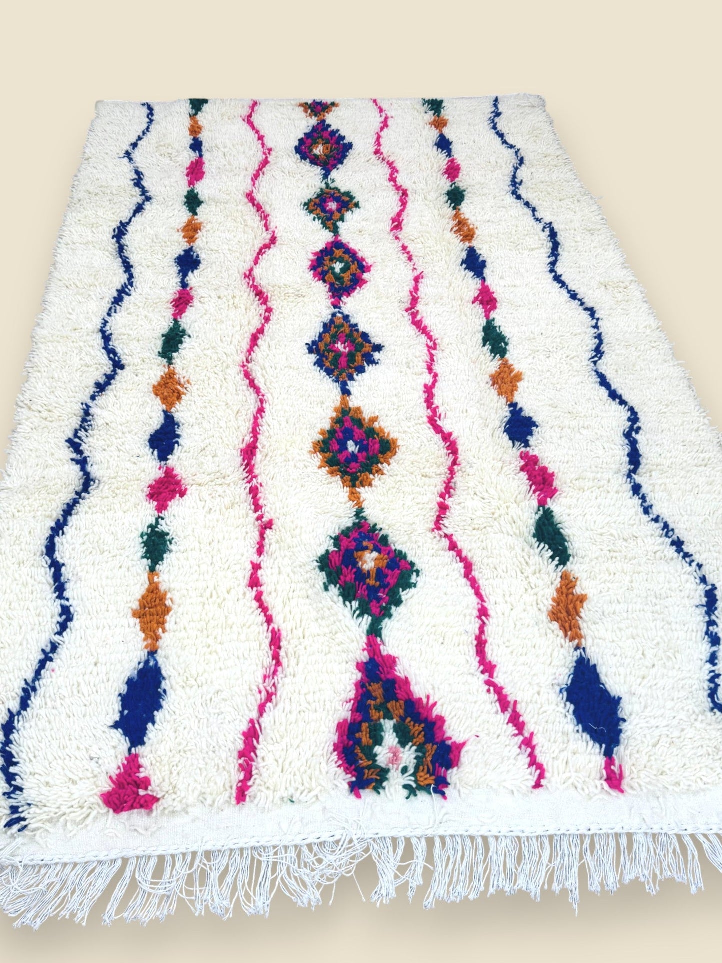 Moroccan Wool Area Rug – Tiziriwen Tribal Design