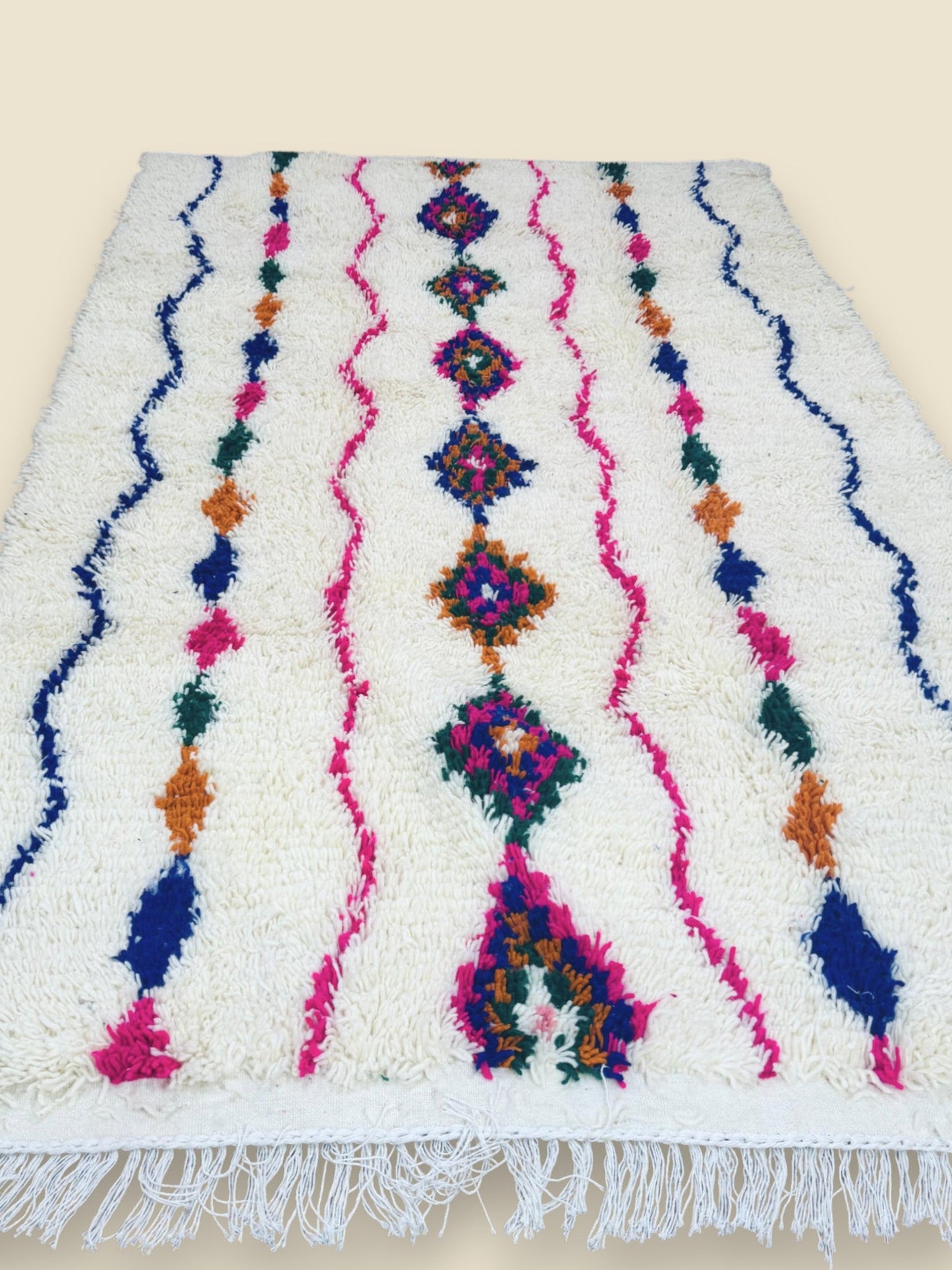 Moroccan Wool Area Rug – Tiziriwen Tribal Design