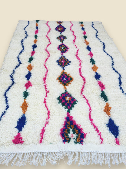 Moroccan Wool Area Rug – Tiziriwen Tribal Design