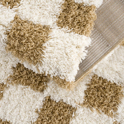 Mustard Checkered Area Rug - Cozy Stylish Home Decor