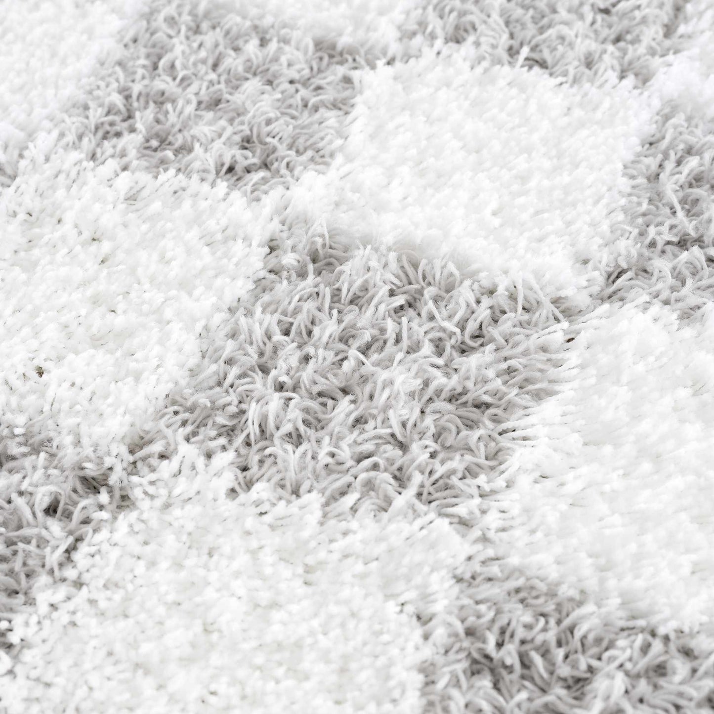 Gray Checkered Area Rug - Modern Stylish Home Decor