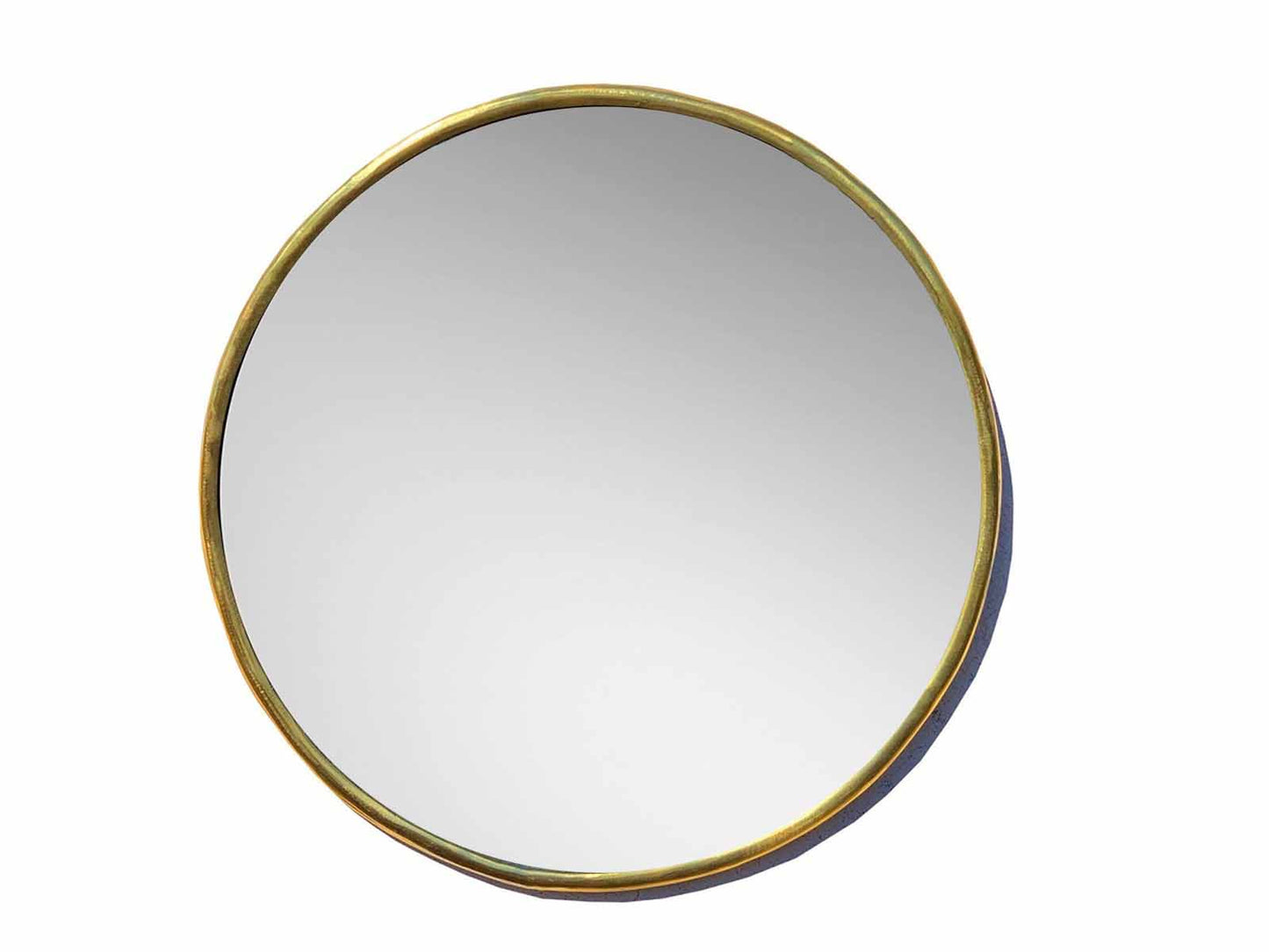 Gold Brass Circle Mirror - Unlacquered Brass Mirror