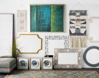 Chalfant Mango Wood Bohemian Ottoman Pouf With Black Cotton Upholstery