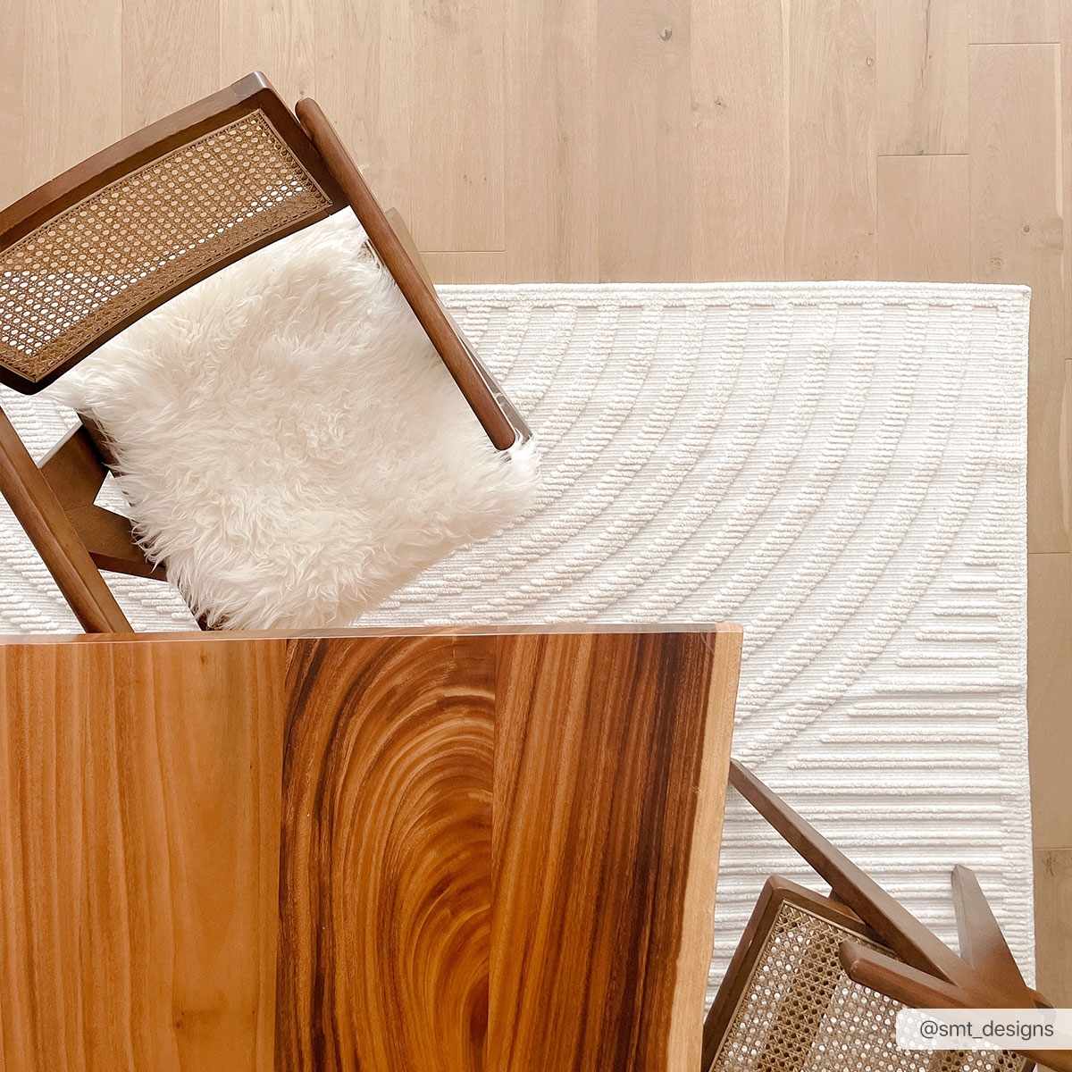 Deron White Washable Area Rug - Soft Durable Stylish Floor Mat