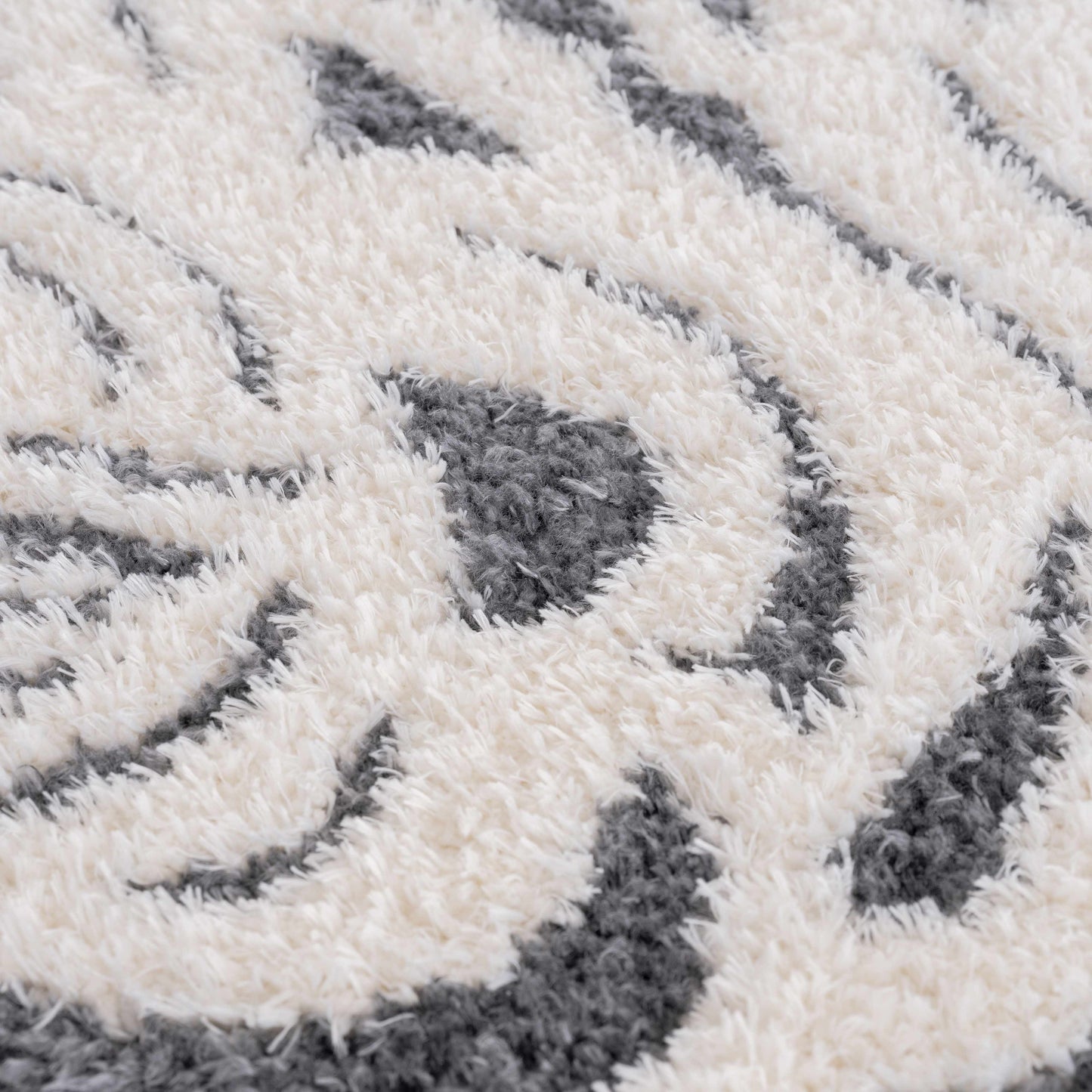 Tibetan Tiger Plush Rug - Zane Collection Charcoal Decor