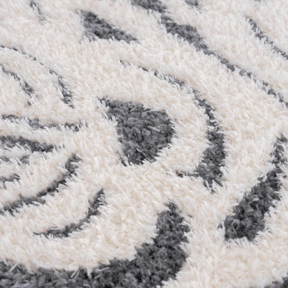 Tibetan Tiger Plush Rug - Zane Collection Charcoal Decor