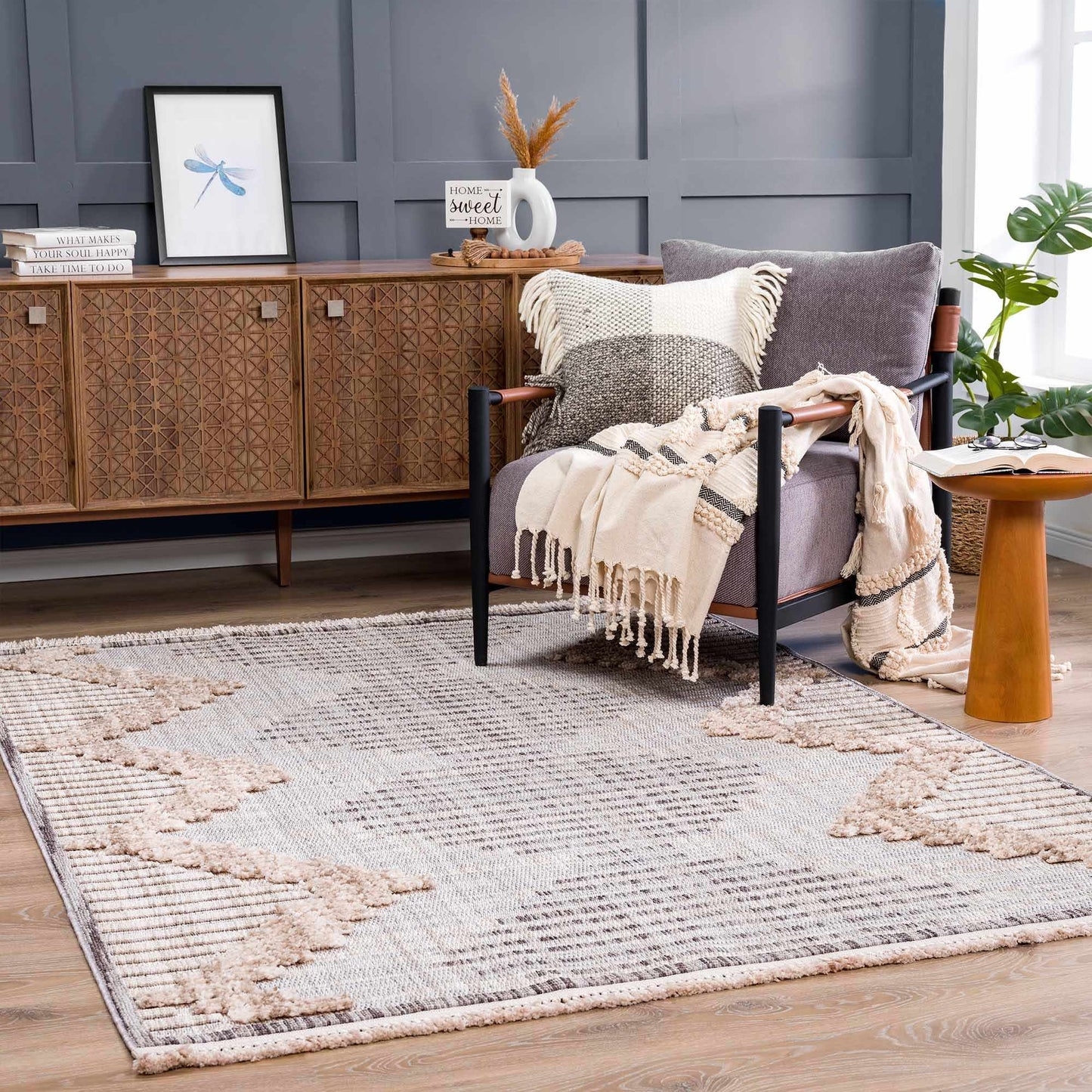 Rustic High-Low Area Rug - Maulawin Collection for Cozy Home Decor