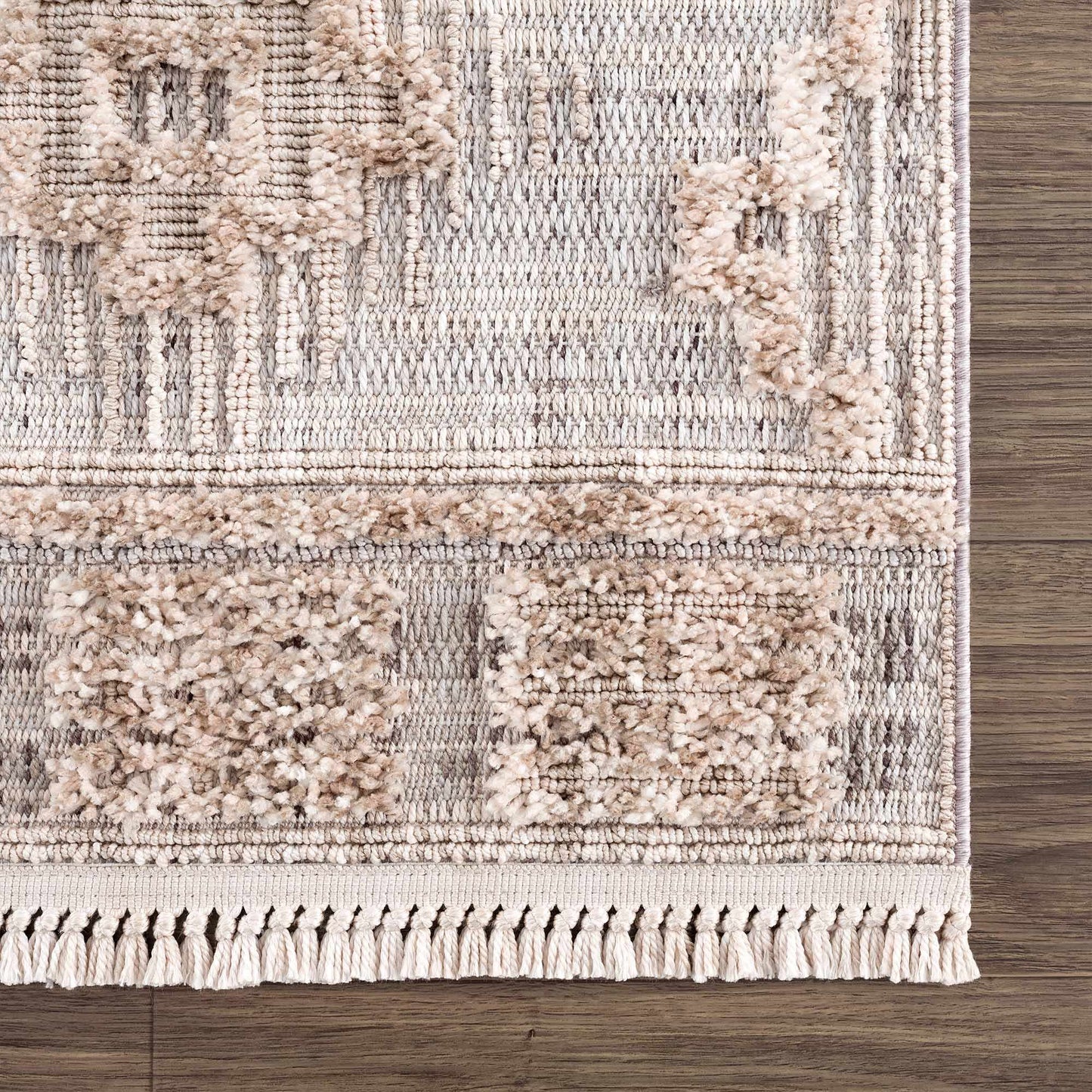 Bohemian Area Rug - High-Low Rustic Design for Cozy Home Décor