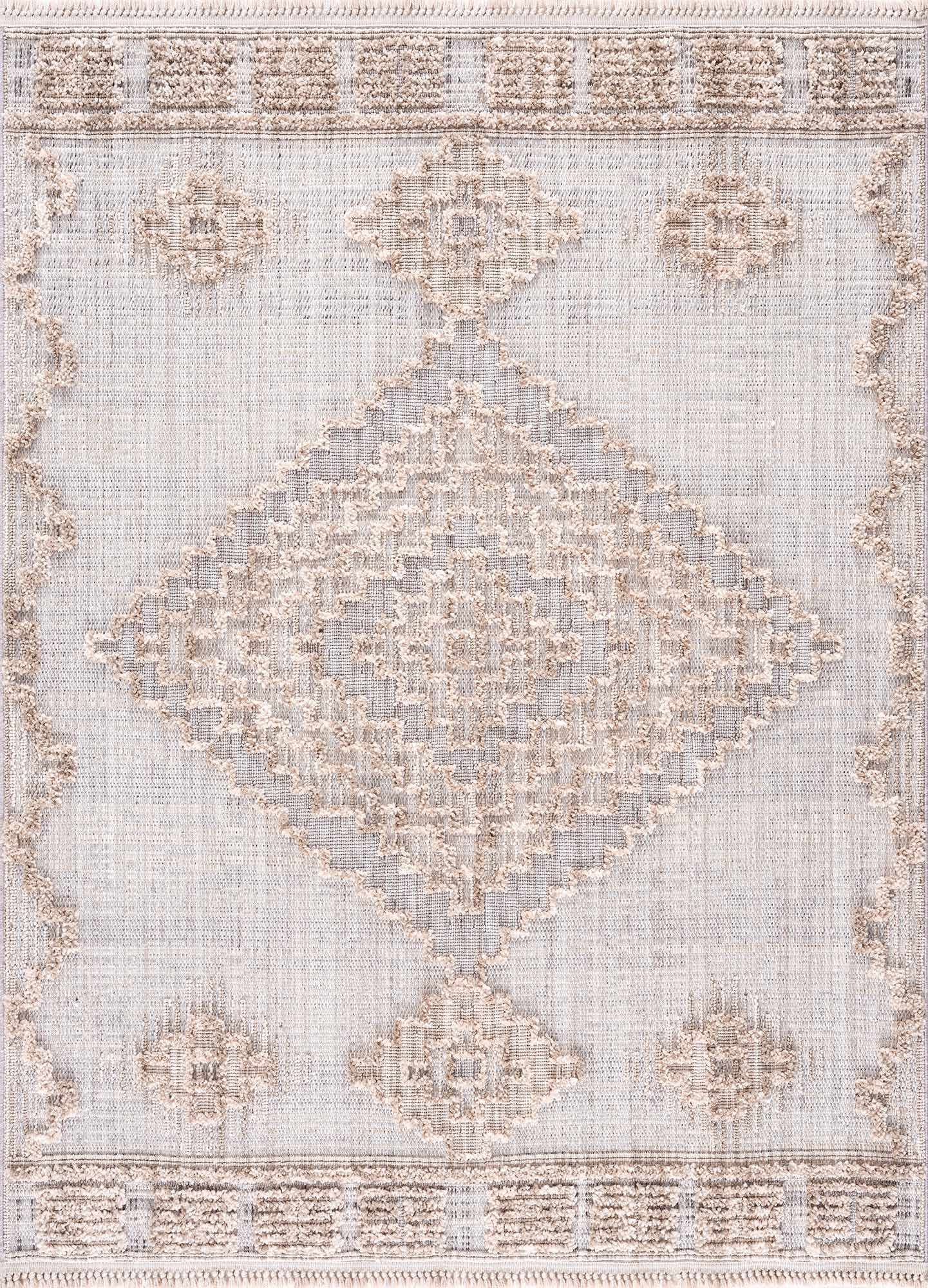 Bohemian Area Rug - High-Low Rustic Design for Cozy Home Décor