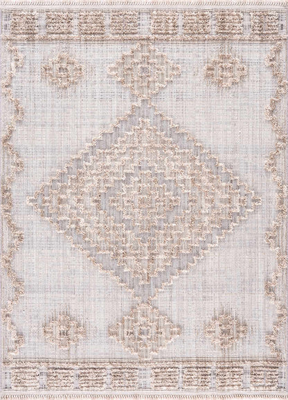 Bohemian Area Rug - High-Low Rustic Design for Cozy Home Décor