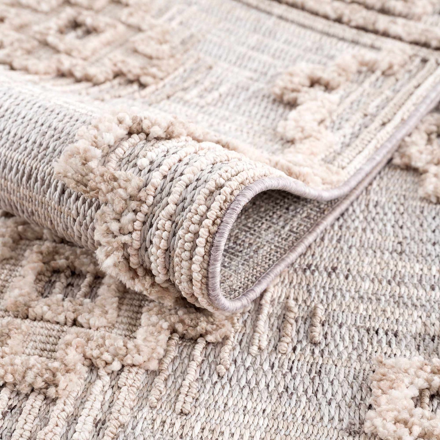 Bohemian Area Rug - High-Low Rustic Design for Cozy Home Décor