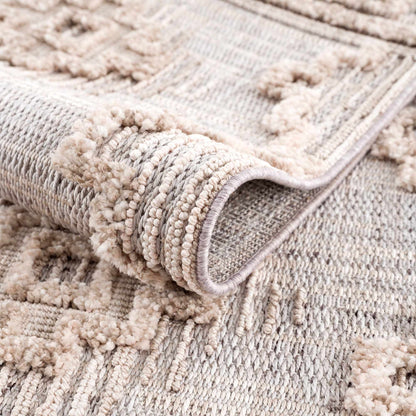 Bohemian Area Rug - High-Low Rustic Design for Cozy Home Décor