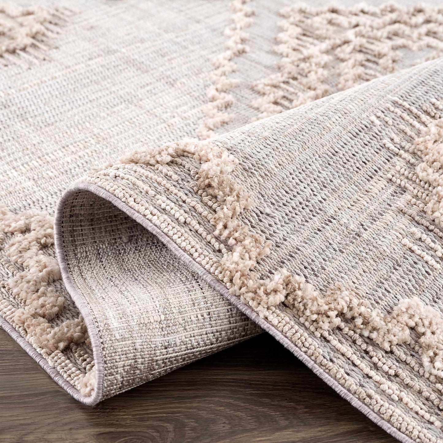 Bohemian Area Rug - High-Low Rustic Design for Cozy Home Décor