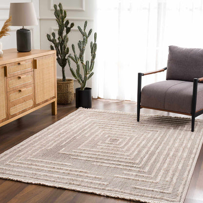 Modern Geometric Area Rug - Stylish Living Room  Bedroom Decor