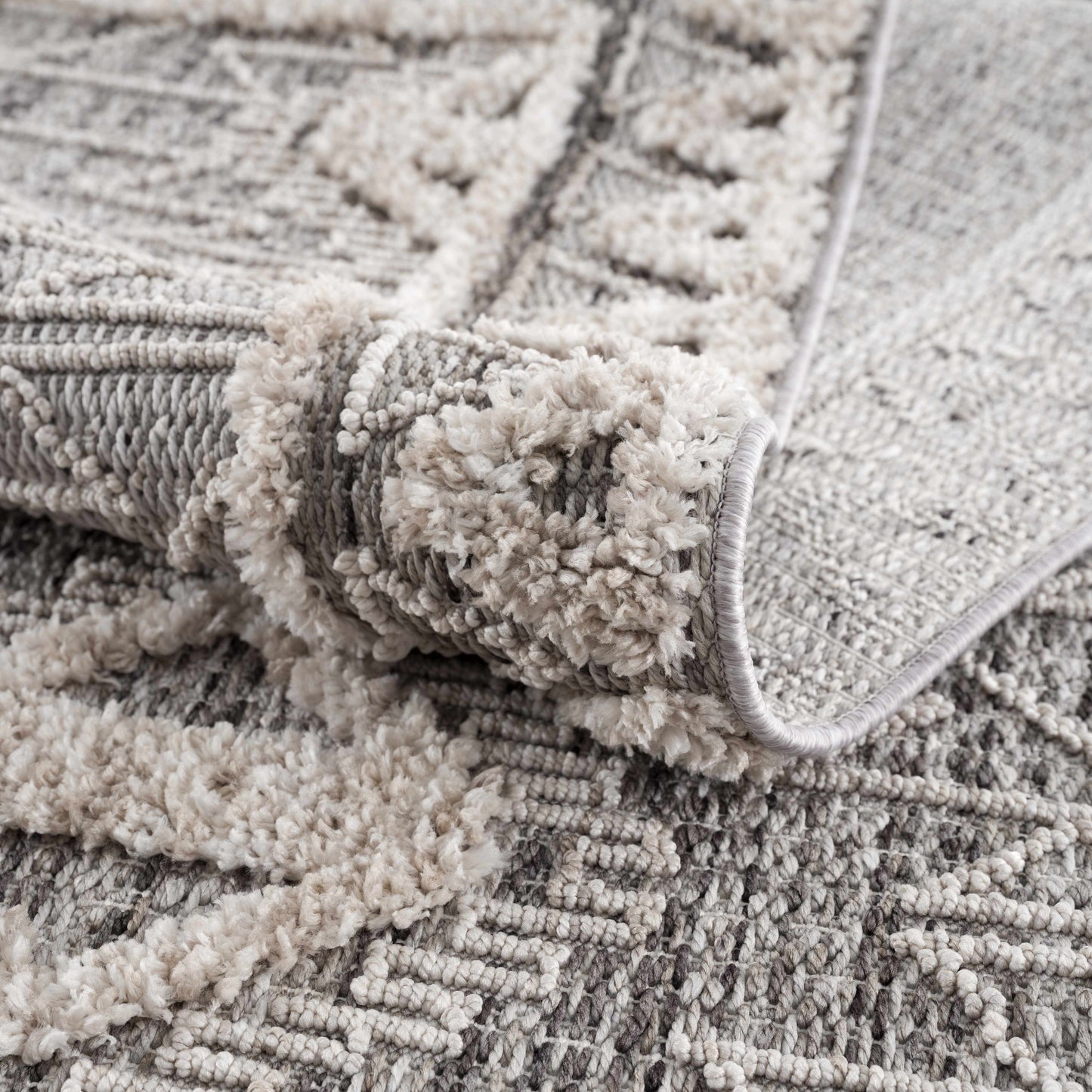 Rustic High-Low Pile Area Rug - Cozy Home Decor Accent