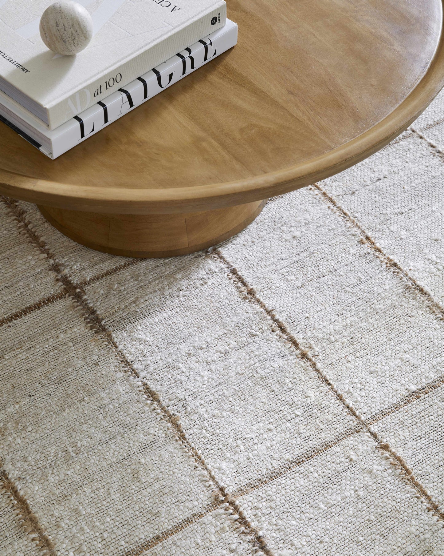 Checkered Jute Area Rug - Eco-Friendly Stylish Floor Decor