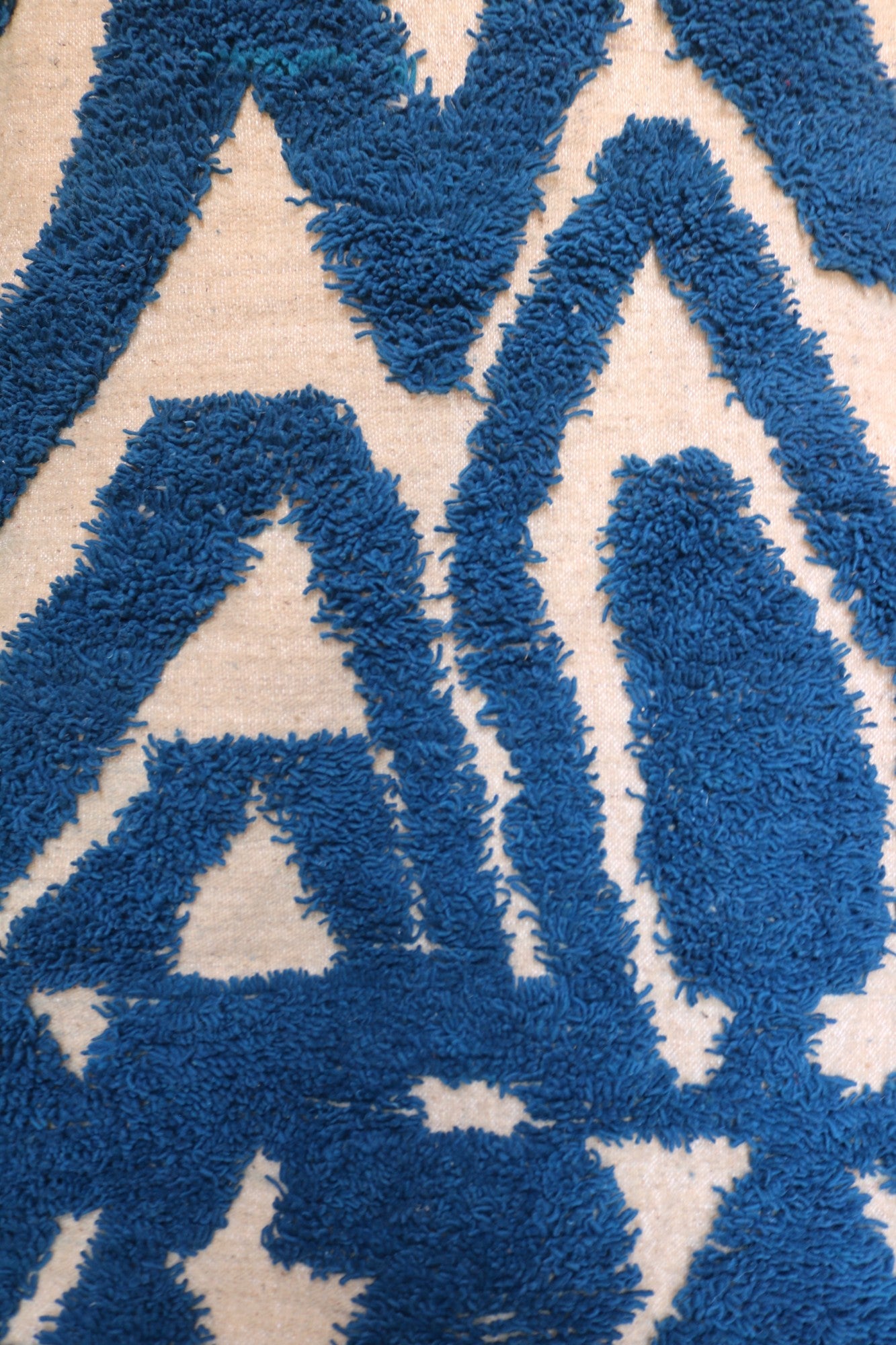 Ziriya Moroccan Rug – Bold Blue Abstract Wool Design