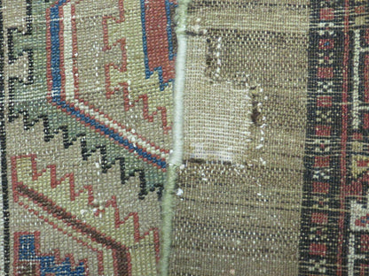 Turkish Wool Rug Runner Antique Hand Made 3 Ft 4 In By 12 Ft Camel Hair