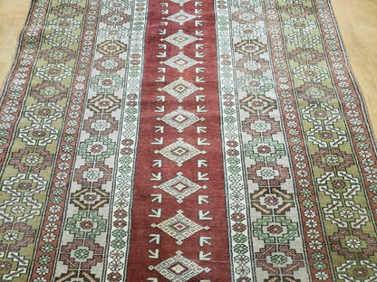 Antique Turkish Oushak Wool Rug Handmade 4 By 8 Feet 49 By 91 Inches