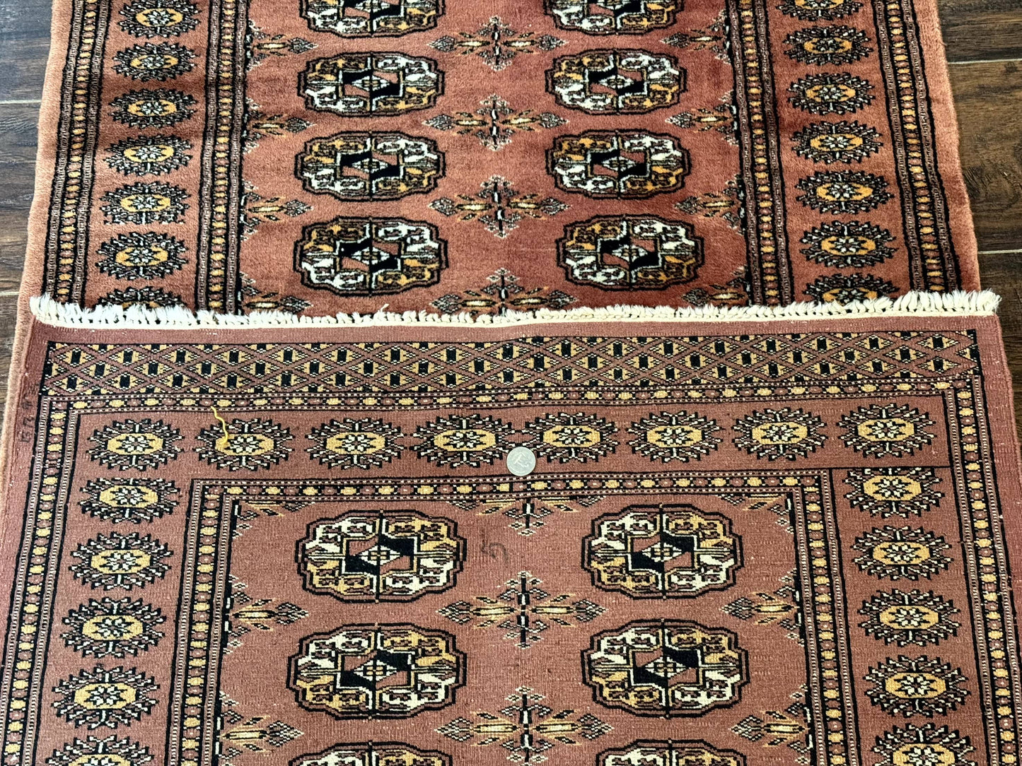 Turkoman Bokhara Runner Rug 2.8 x 12 Handwoven Wool Oriental Hallway Rug