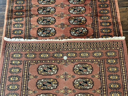 Turkoman Bokhara Runner Rug 2.8 x 12 Handwoven Wool Oriental Hallway Rug
