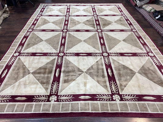Indo Tibetan Rug 10x14 Wool Handmade