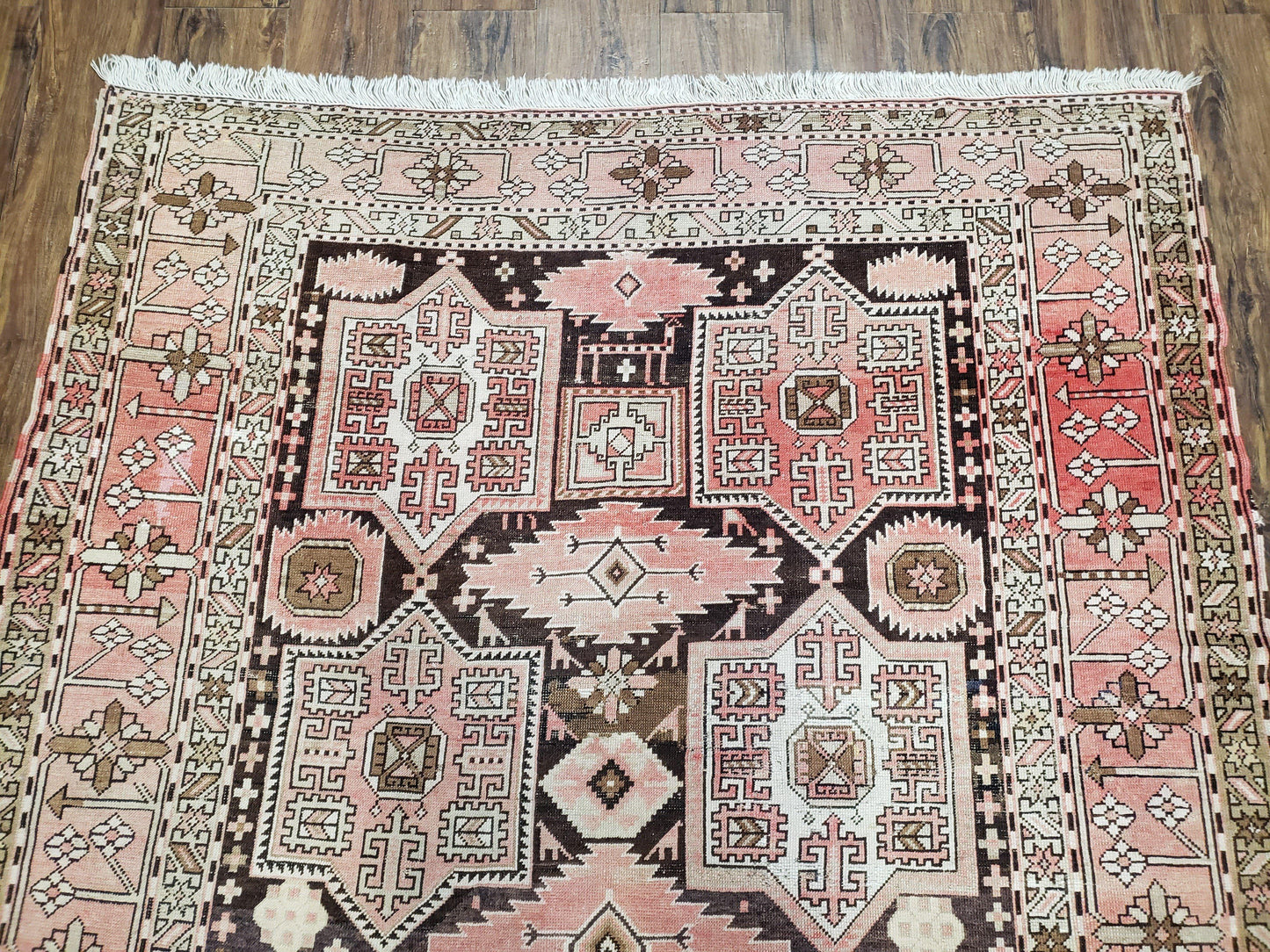 Caucasian Rug Shirvan Carpet Hand Knotted Wool Antique Runner Five Foot Five By Ten Foot Nine