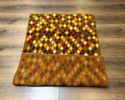 Balouch Rug 3x4 Afghan Handwoven Wool Vintage Multicolor Collection