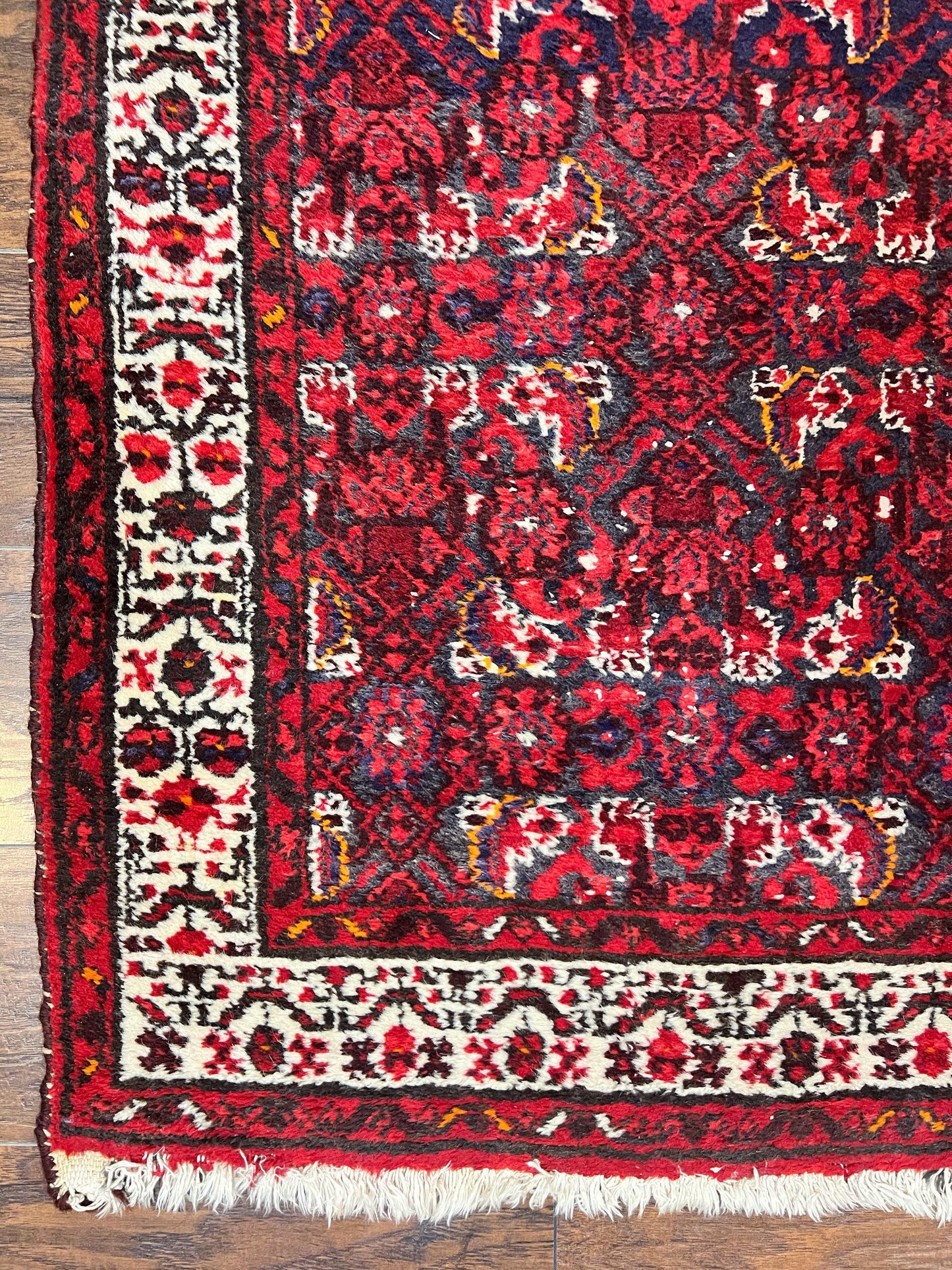 Persian Tribal Runner Hand Knotted Wool Rug 3x9 Hallway Rug Dargazin Herati