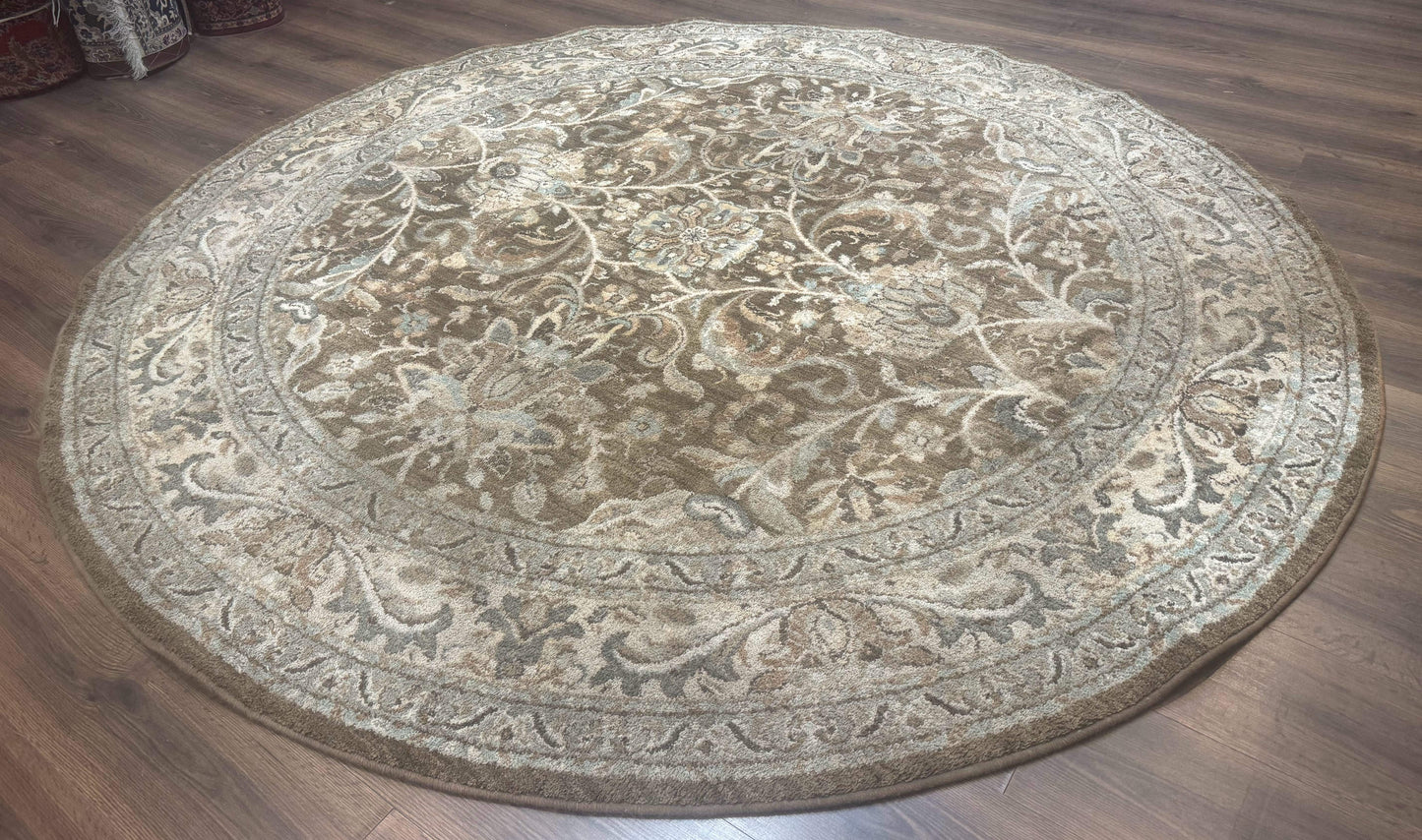 Karastan Rug Euphoria Round 8x8 Ft Indo Mahal Design Contemporary