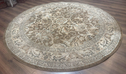 Karastan Rug Euphoria Round 8x8 Ft Indo Mahal Design Contemporary