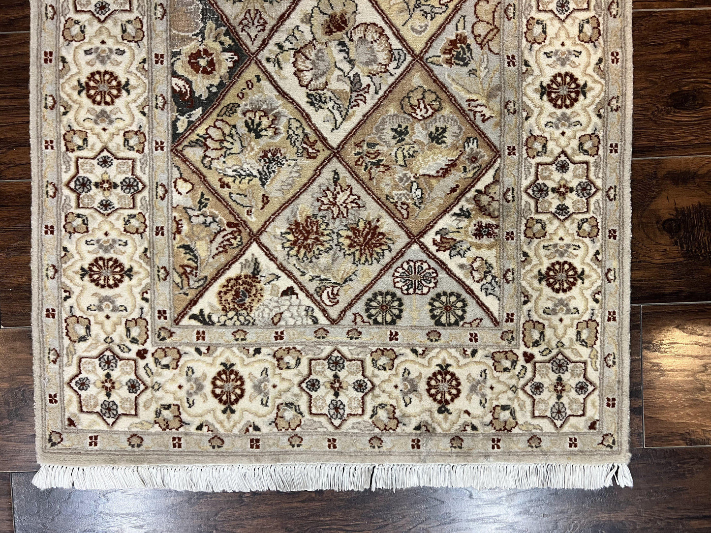 Pak Persiann Runner Rug 2.7 x 12 Handmade Wool Vintage Panel Design Hallway Runner