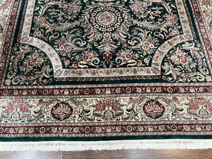 Dark green rug