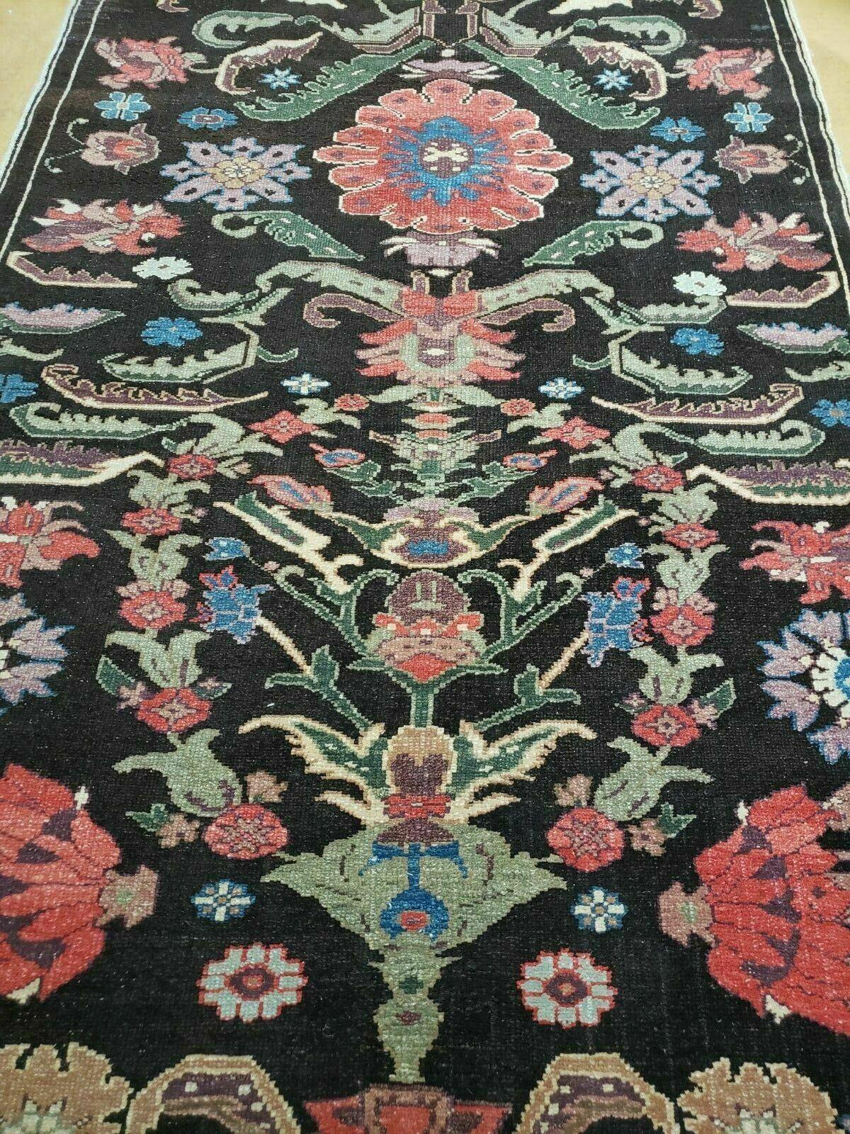 Antique Karabagh Caucasian Rug Handmade Wool Carpet Organic Dye 4 Ft 5 In By 16 Ft 1 In