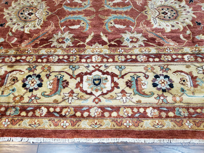 Safavieh Wool Hand Knotted 10x14 Egyptian Mahal Rug Auburn Red Gold