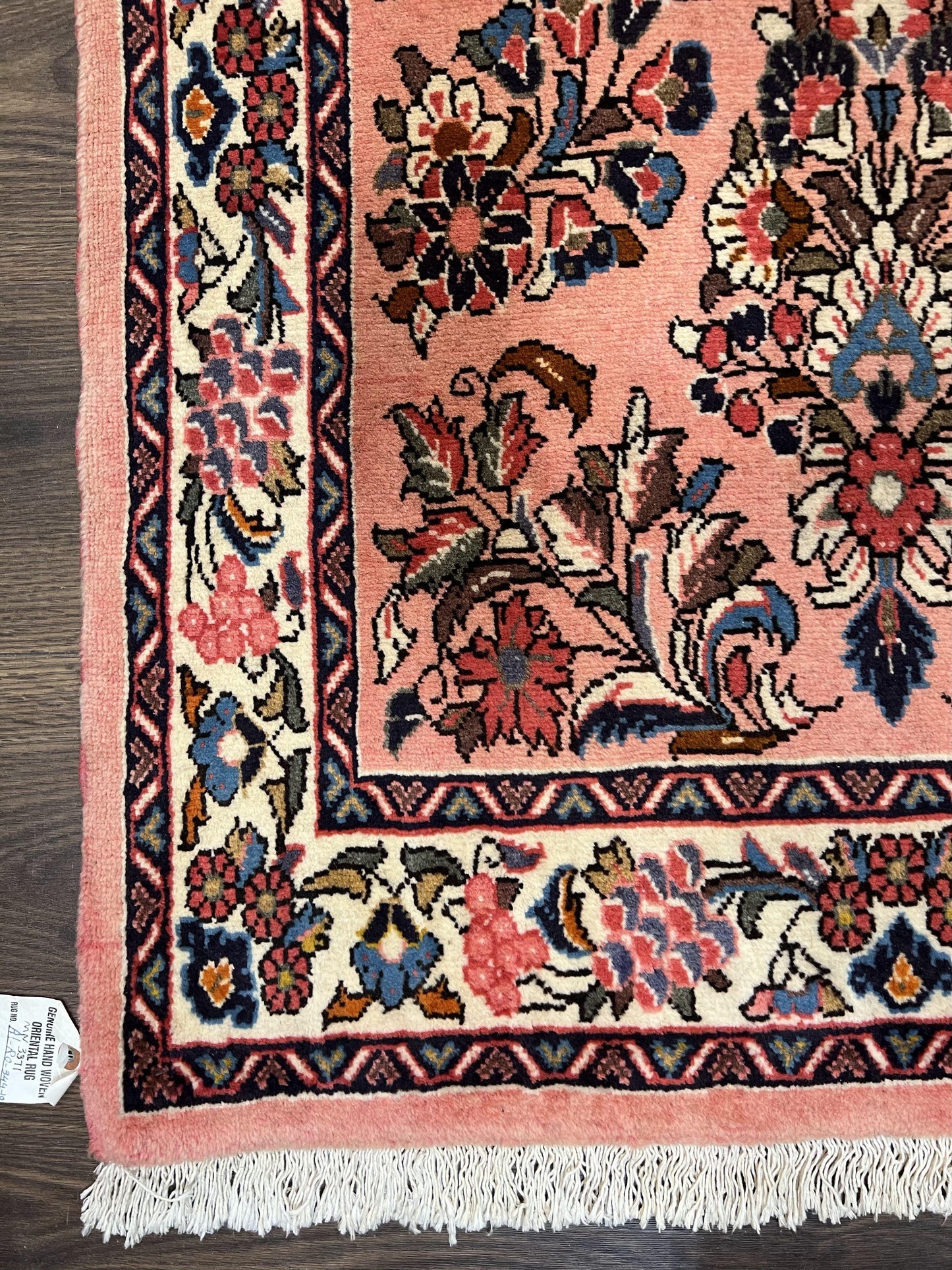 Persian Runner Rug 2.9x13.6 Vintage Hand Knotted Sarouk Wool Oriental Runner