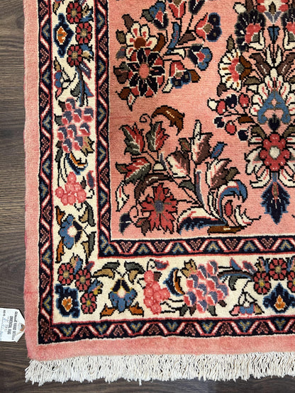 Persian Runner Rug 2.9x13.6 Vintage Hand Knotted Sarouk Wool Oriental Runner