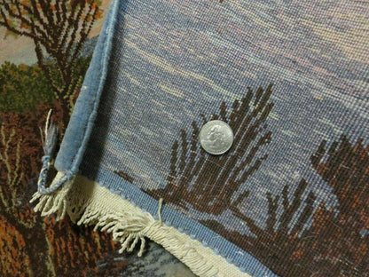 Vintage Handmade Pakistan Pictorial Rug With Birds And Trees 2x3 Feet