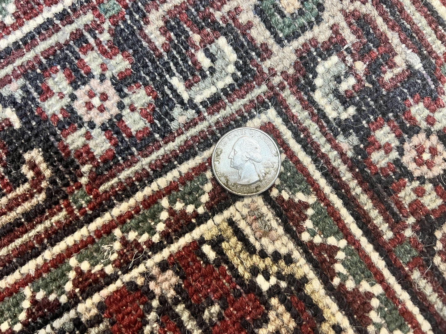 Indo Persian Runner Rug Two Point Seven By Eight Hand Knotted Wool Herati Pattern Oriental Hallway Rug