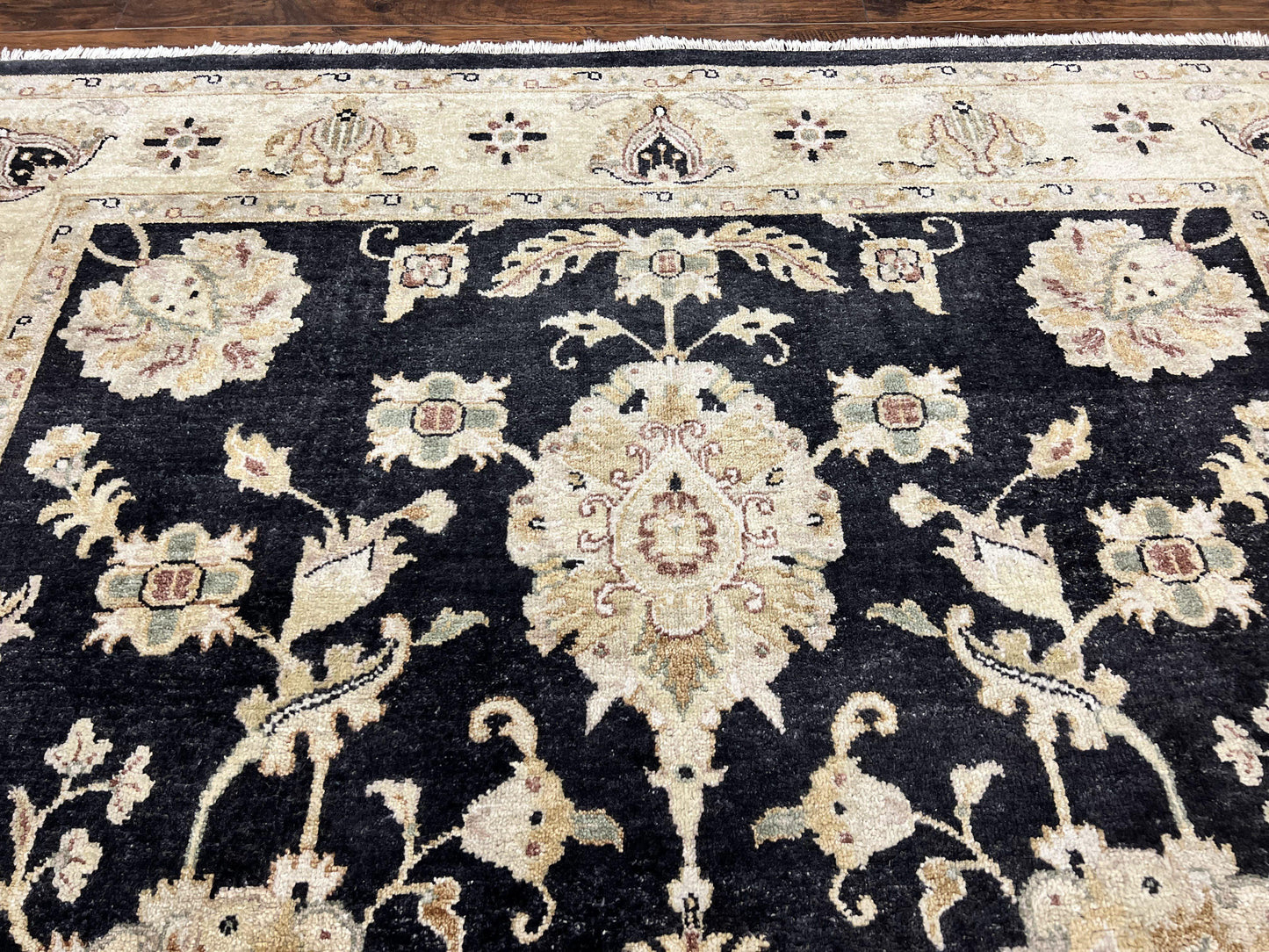 Indo Mahal Rug 8x10 Handmade Wool Floral Vintage Carpet For Living Room