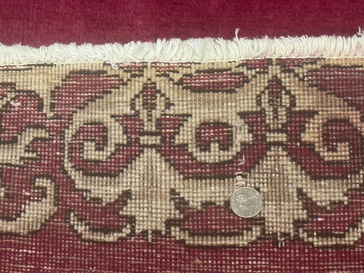 Red Persian Kerman Runner Rug 3x16 Handmade Wool Vintage Hand Knotted