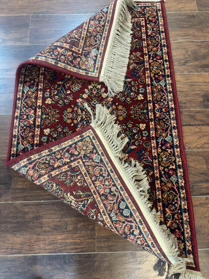 Karastan Rug Red Sarouk Wool Pile 2.6x4 Vintage 700 Series Number 785
