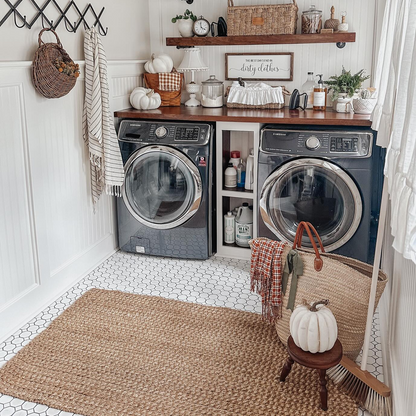 Camel Jute Area Rug - Natural Fiber Cozy Home Décor