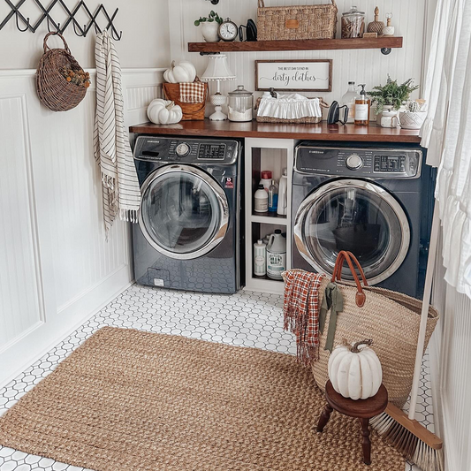 Camel Jute Area Rug - Natural Fiber Cozy Home Décor