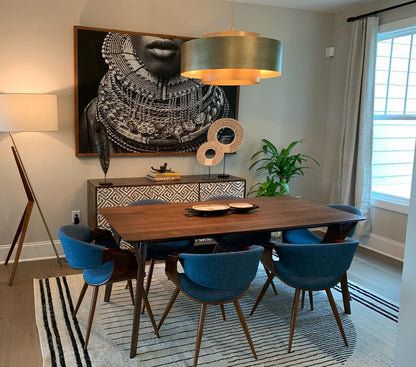 Angus Black  White Geometric Area Rug - Modern Home Décor