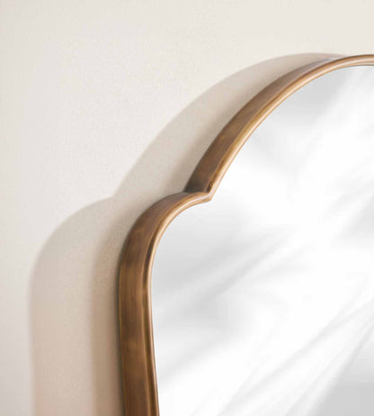 Ornate silver arch mirror