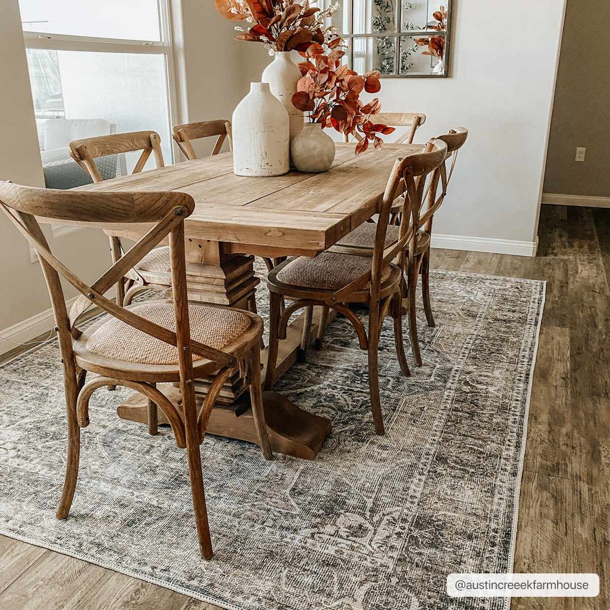 Washable Mignon Area Rug - Stylish Durable Easy Clean Rug