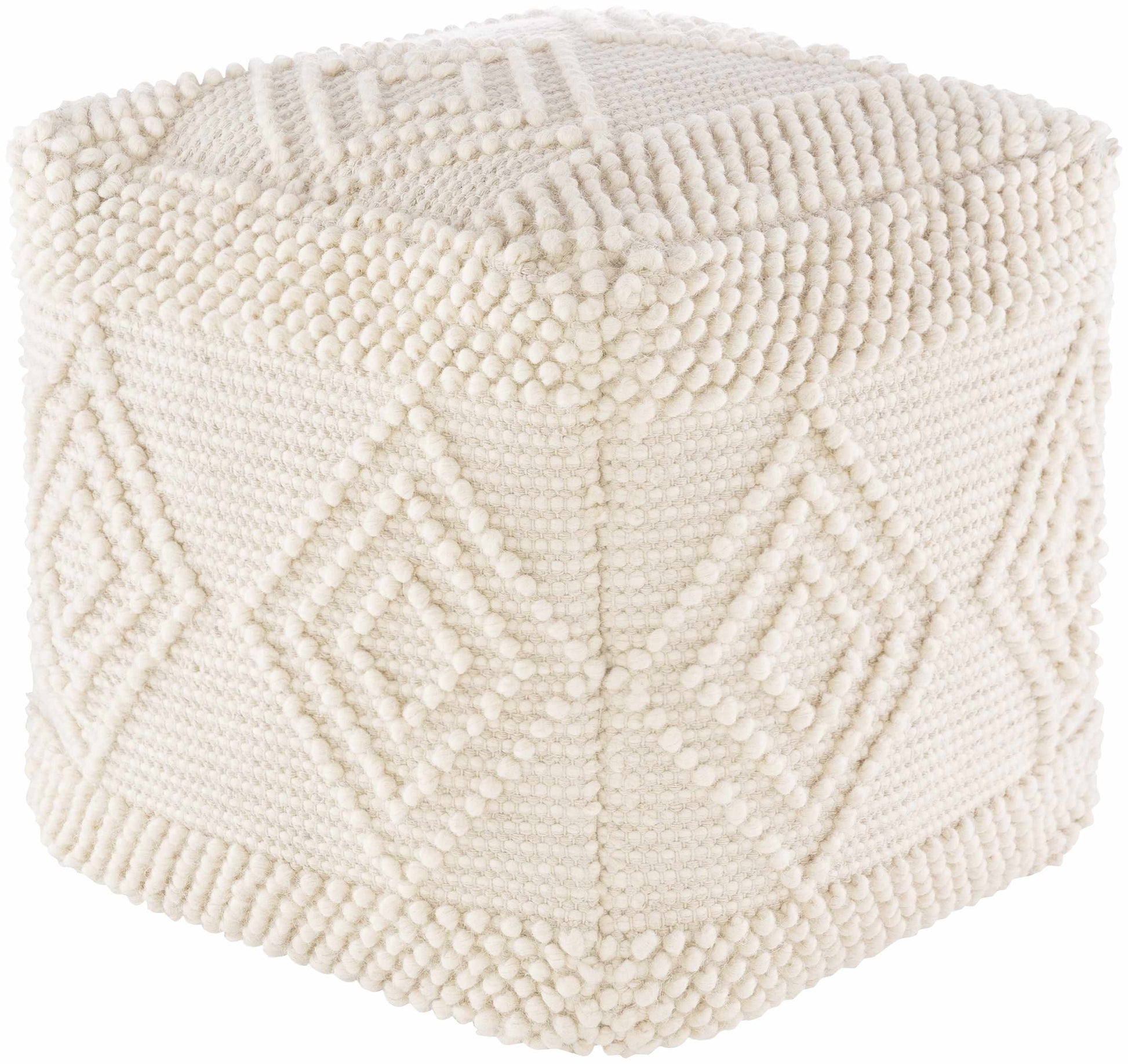 Cotton knitted floor pouf
