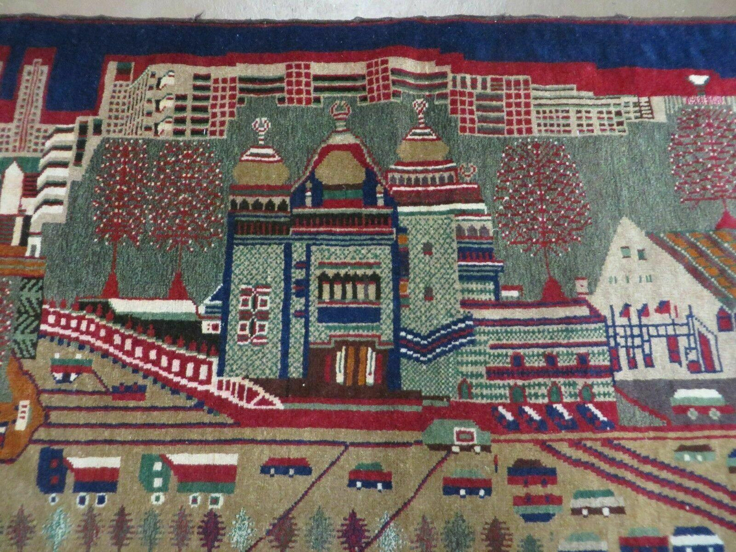Afghan Balouch Wool Pictorial Rug 3x5 Handmade Vintage Tribal Design