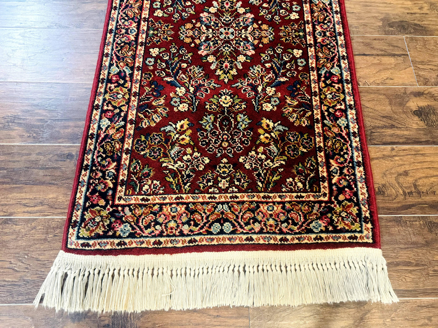 Karastan Rug Red Sarouk Wool Pile 2.6x4 Vintage 700 Series Number 785